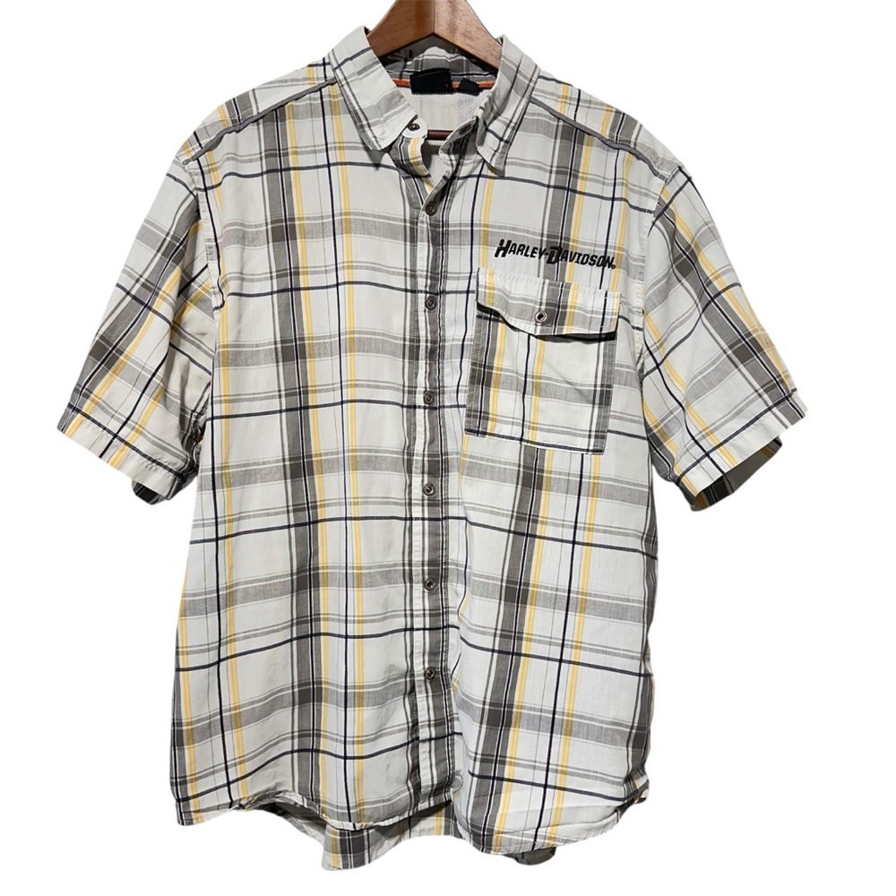 HARLEY-DAVIDSON Plaid Moto Biker Streetwear Shirt XL Grunge Casual Garagecore